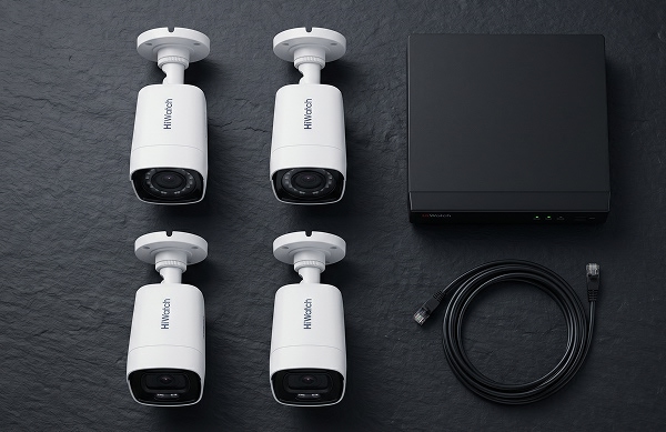 Магазин / Салон – 4 камеры HiWatch с регистратором и патч-кордом